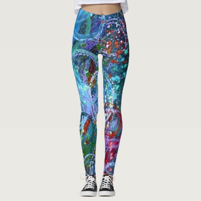 Leggings Arte abstracto contemporáneo moderno (Anverso)