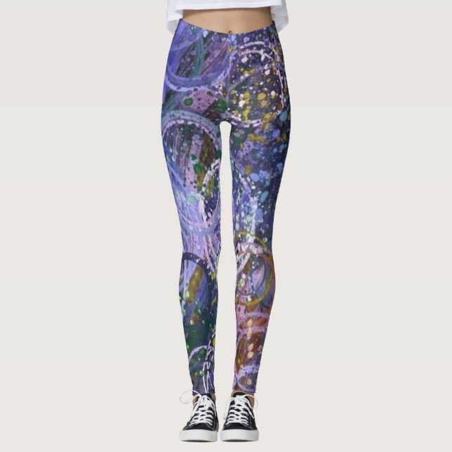 Leggings Arte abstracto contemporáneo moderno (Anverso)