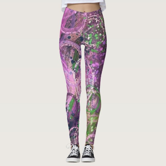 Leggings Arte abstracto contemporáneo moderno (Anverso)