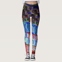 Leggings Arte abstracto creado por el diseño asiático clási