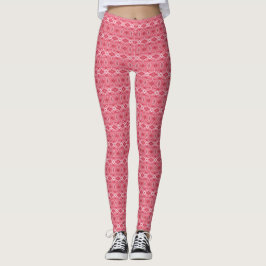 Leggings Arte abstracto de acuarela rojo claro Psychomachia