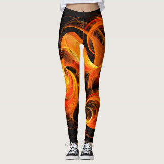 Leggings Arte abstracto de bola de fuego