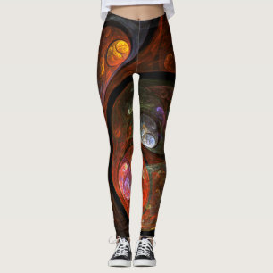 Leggings Arte abstracto de conexión fluida