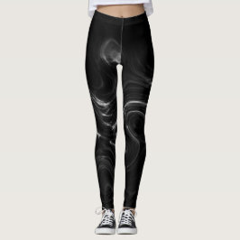 Leggings Arte abstracto de energía de plasma negro