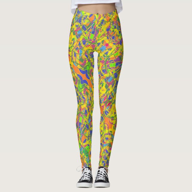 Leggings arte abstracto de las leyendas indias (Anverso)