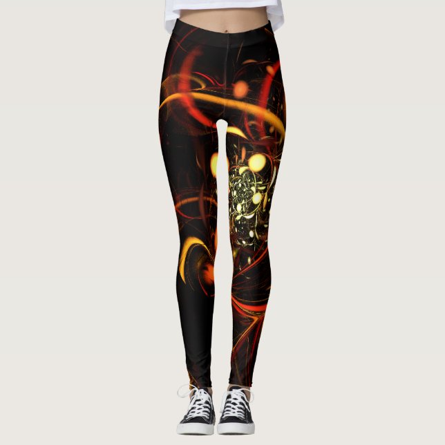 Leggings Arte abstracto de latido (Anverso)
