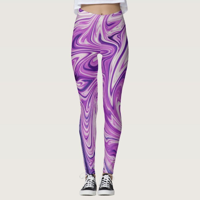 Leggings Arte abstracto de lava fundida (Anverso)
