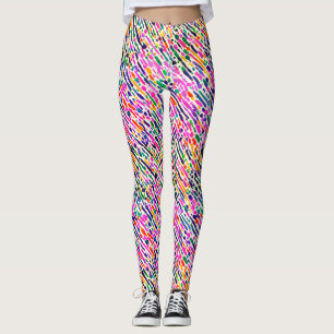 Leggings Arte abstracto de moda Pintura acuarela colorida