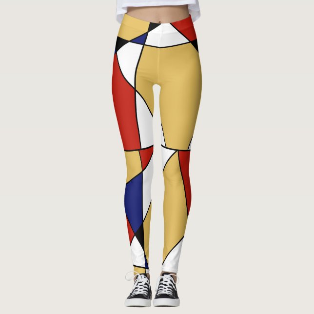 LEGGINGS ARTE ABSTRACTO DE MONDRIAN DE STIJL (Anverso)
