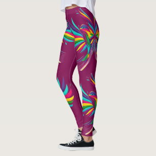 Leggings Arte abstracto de pájaros