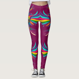 Leggings Arte abstracto de pájaros