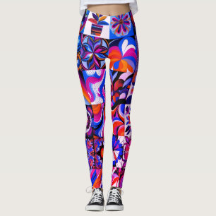 Leggings Arte abstracto de patchwork par de modernos person
