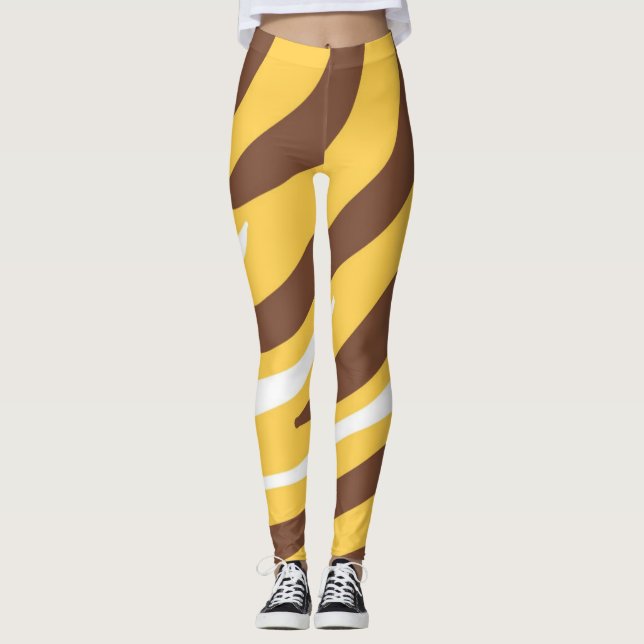 Leggings arte abstracto de tigres (Anverso)