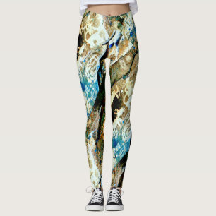 Leggings arte abstracto del rock suroeste