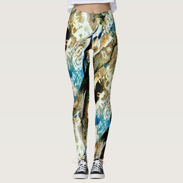 Leggings arte abstracto del rock suroeste (Anverso)