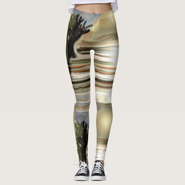 Leggings Arte abstracto del suroeste (Anverso)