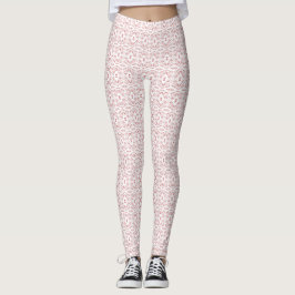 Leggings Arte abstracto en gouache rojo blanco espectroscóp