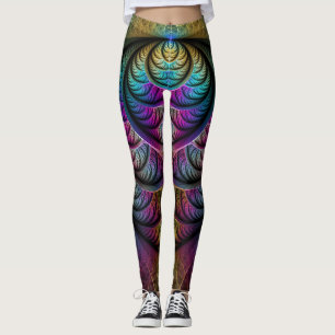 Leggings Arte abstracto fractal colorido alucinante