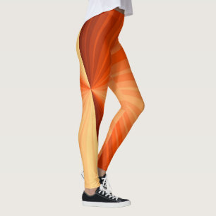 Leggings Arte abstracto moderno naranja rojo vainilla gráfi