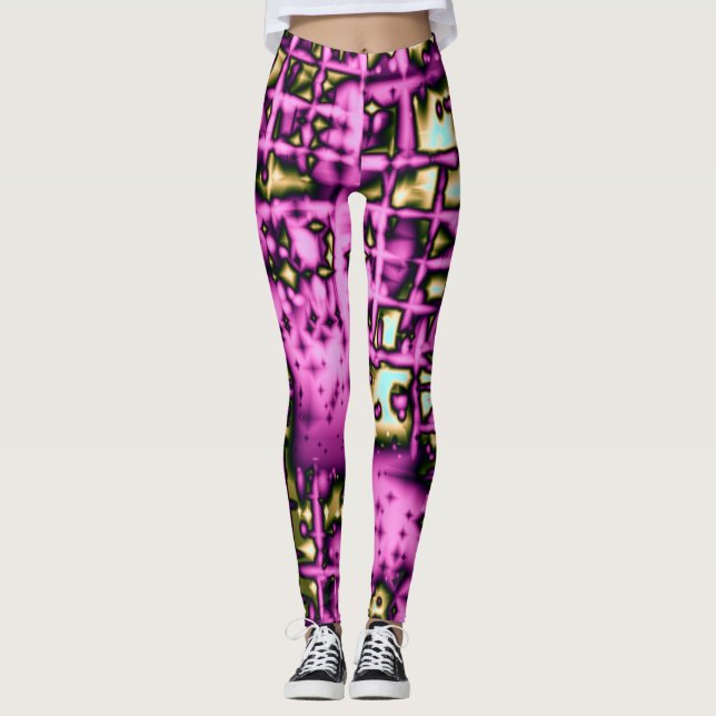 Leggings Arte abstracto rosado (Anverso)