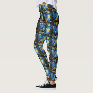 Leggings Arte acrílico puente de Londres,