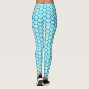 Leggings Arte acuático acuamarina de piedra gemela
