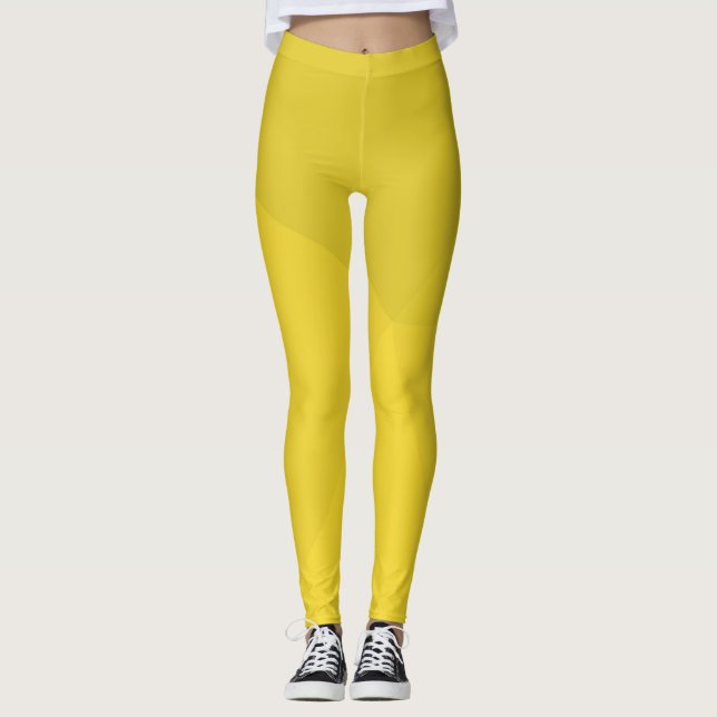 Leggings Arte amarillo, simple, moderno, fresco y geométric (Anverso)