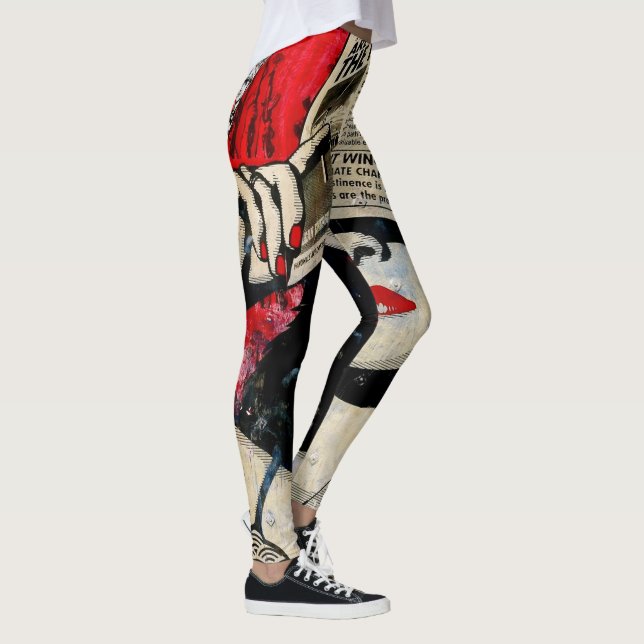 Leggings Arte artístico moderno clásico de acuarela a mano (Derecha)