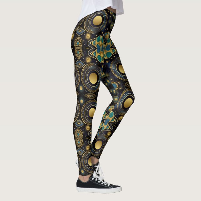 Leggings Arte azteca, vibrante, que refleja la cultura (Derecha)