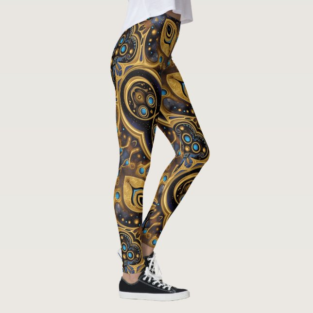 Leggings Arte azteca, vibrante, que refleja la cultura (Derecha)