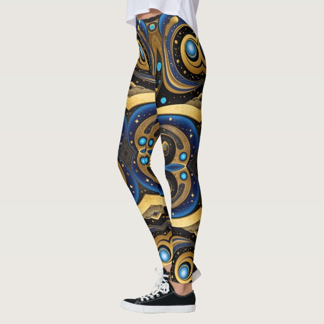 Leggings Arte azteca, vibrante, que refleja la cultura (Izquierda)