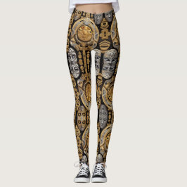 Leggings Arte azteca, vibrante, que refleja la cultura