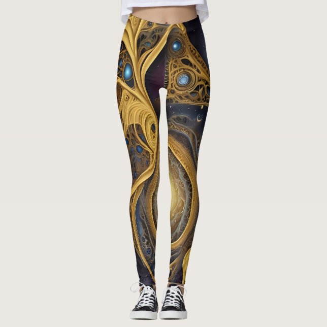 Leggings Arte azteca, vibrante, que refleja la cultura (Anverso)