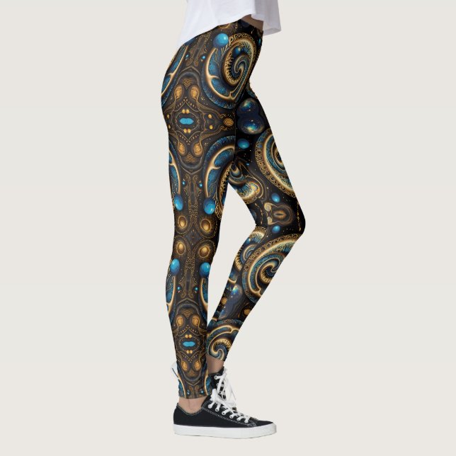 Leggings Arte azteca, vibrante, que refleja la cultura (Derecha)