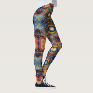 Leggings Arte azteca, vibrante, que refleja la cultura