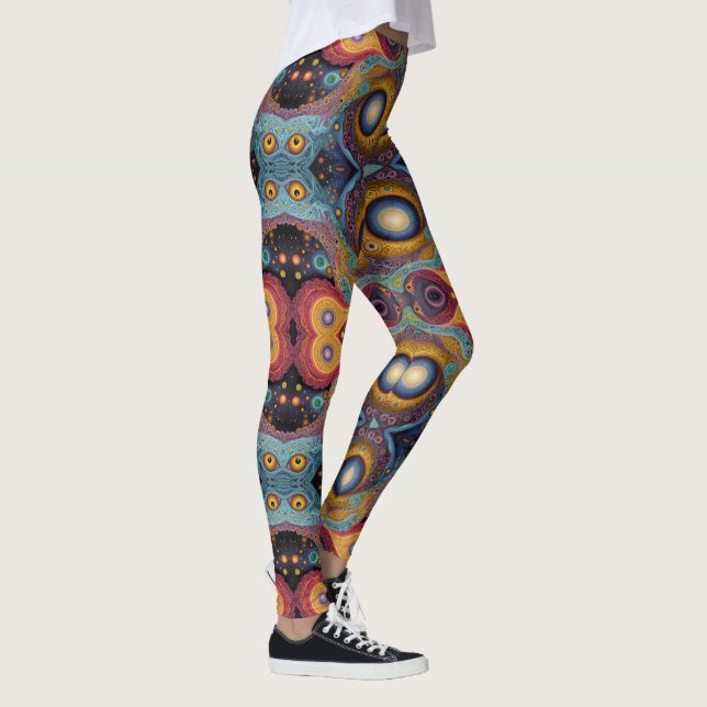 Leggings Arte azteca, vibrante, que refleja la cultura (Derecha)