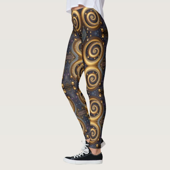 Leggings Arte azteca, vibrante, que refleja la cultura (Izquierda)