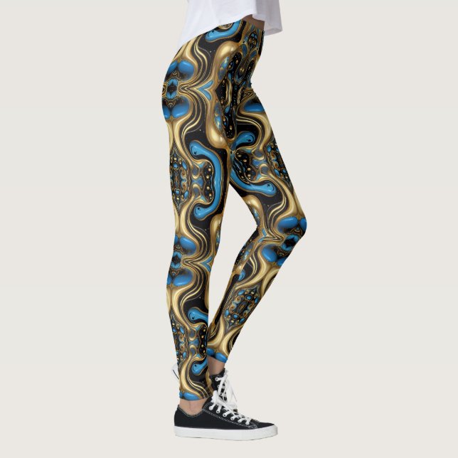 Leggings Arte azteca, vibrante, que refleja la cultura (Derecha)