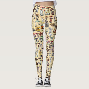 Leggings Arte Botánico Encantador de Cabaña de Hongos Franc