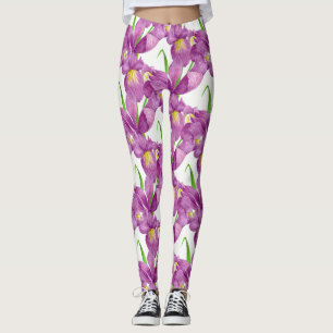 Leggings Arte Botánico Floral Purple Iris