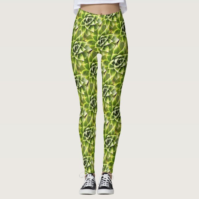 Leggings Arte Cacti verde exitoso (Anverso)