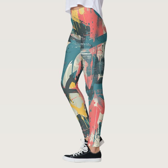Leggings Arte callejero abstracto (Izquierda)