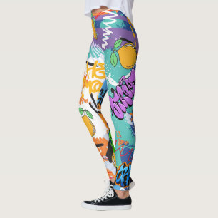Leggings Arte callejero de Guay l Patrón hippie l Lindo mod