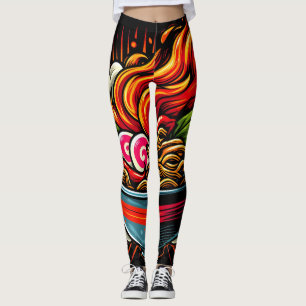 Leggings Arte callejero de Ramen japonés picante