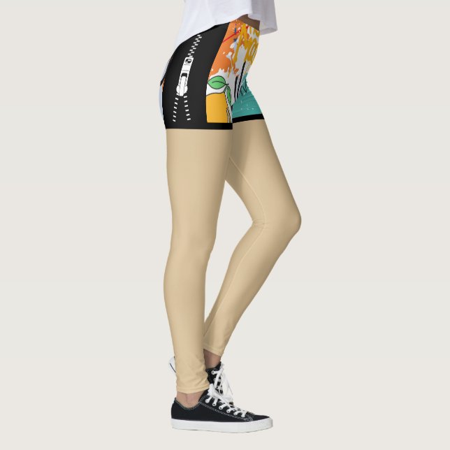 Leggings Arte callejero Moda exclusiva de zapatillas falsas (Derecha)