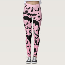 Leggings Arte con patrón de bosque de fantasmas espeluznant