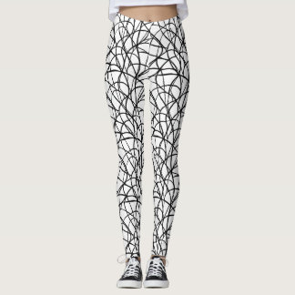Leggings Arte contemporáneo en blanco y negro