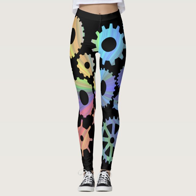 Leggings Arte de artes metalizado con vara de vapor en el a (Anverso)