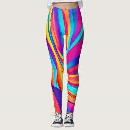 Leggings Arte de Burst Abstract de Kaleidoscope