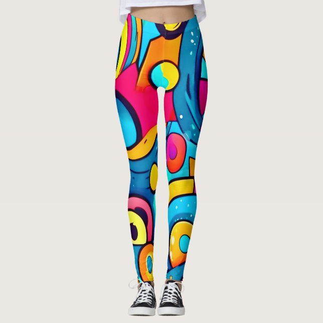 Leggings Arte de carnaval cósmico (Anverso)